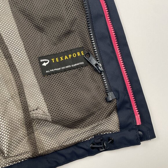 Jack Wolfskin Texapore Jacket Women’s M Shell Rain Full Zip Mesh Lined Navy - Picture 8 of 13